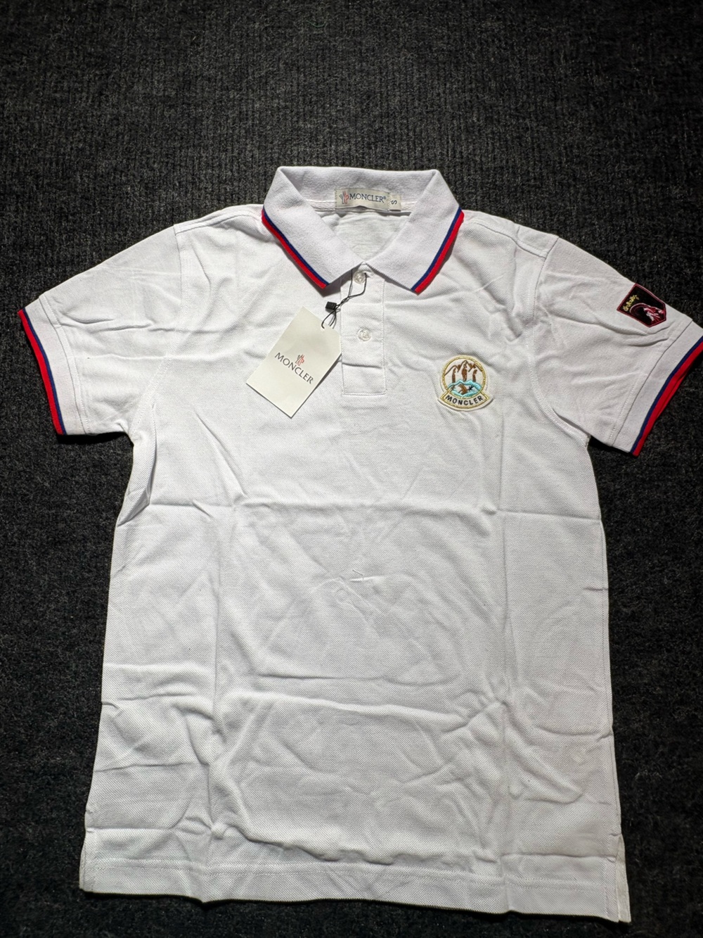 Moncler Men’s White Polo Shirt Size S
